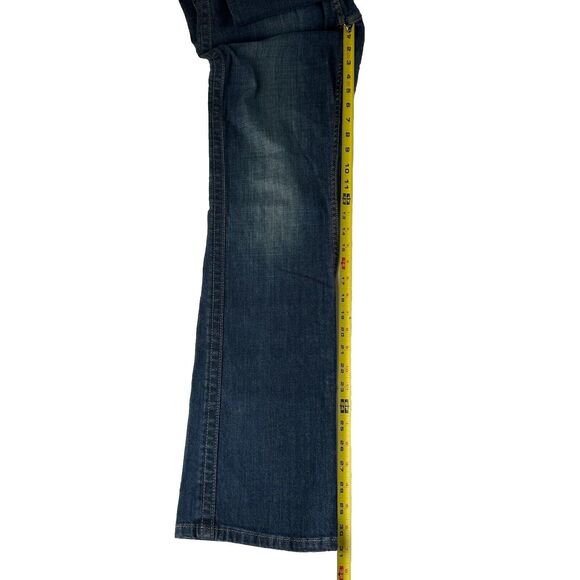 Calvin Klein Womens LEAN BOOTCUT Jeans Size 6 Blue Dark Wash Stretch Denim - Picture 7 of 16